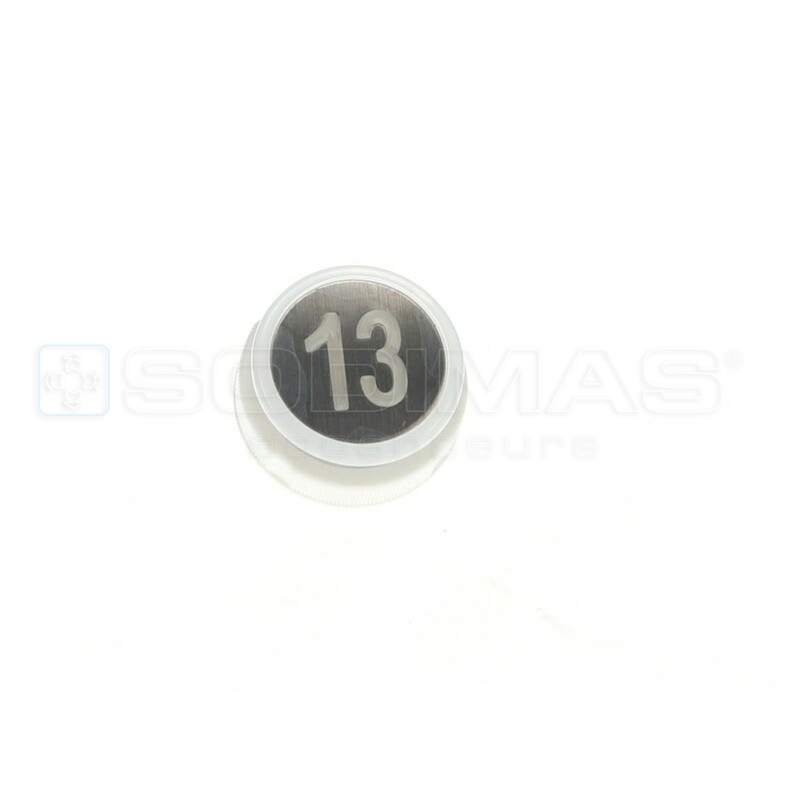 Bouton Cyntra inox brossé 13