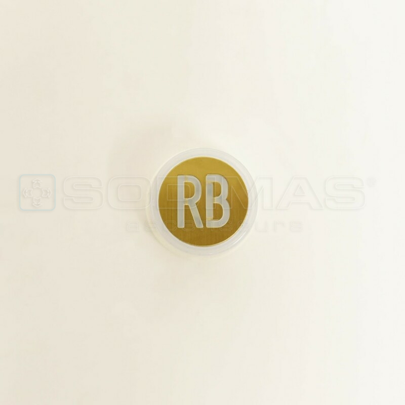 BOUTON CYNTRA RB LUMINEUX BLEU OR BROSSE