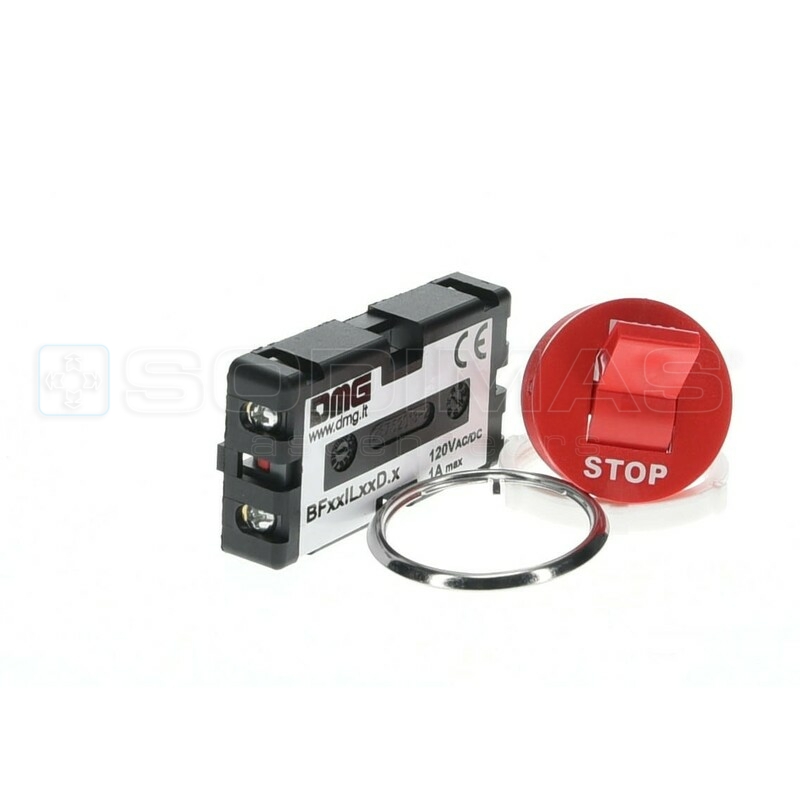 Bouton tumbler rouge Stop cabine
