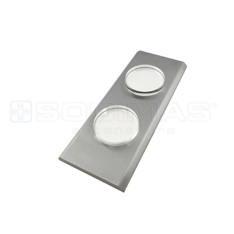 Plastron applique feux Rouge / Vert monte voiture -Diamètre 90 mm - led