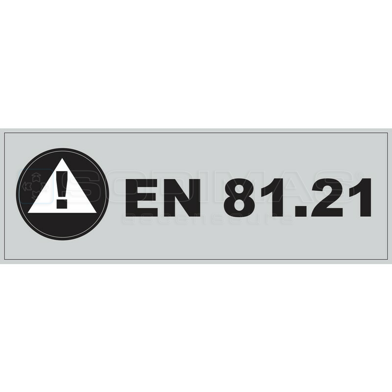 Étiquette contact serrure EN 81-21