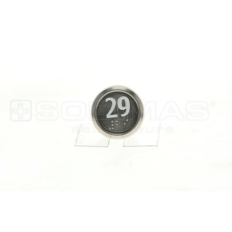 Bouton Cyntra 29 IP54 lumineux bleu 1 contact 1 connecteur