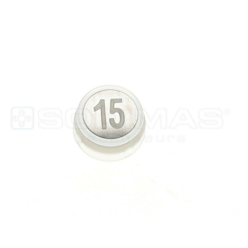 Bouton Cyntra inox brossé 15