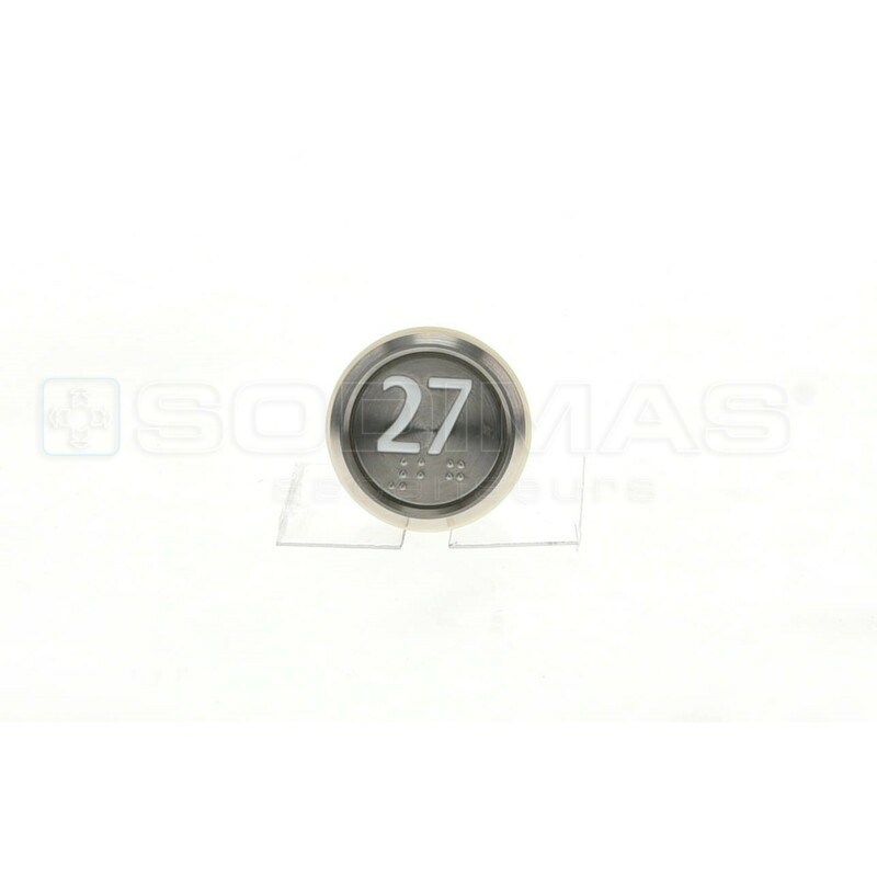 Bouton Cyntra 27 IP54 lumineux bleu 1 contact 1 connecteur