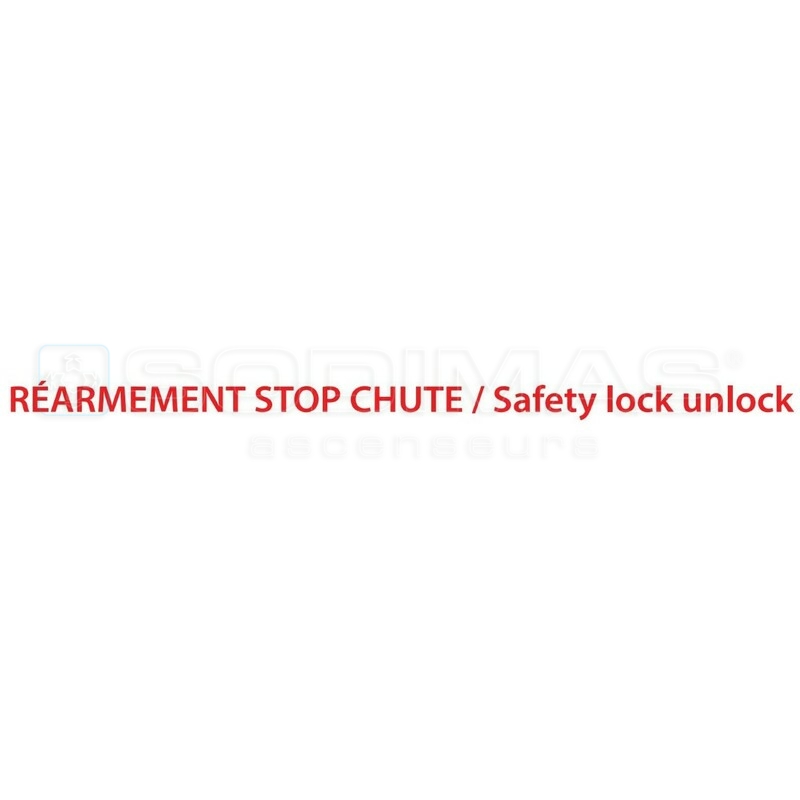 Etiquette Sweetlift - Réarmement stopchute SweetLIFT Version 1.0 et Version 1.5