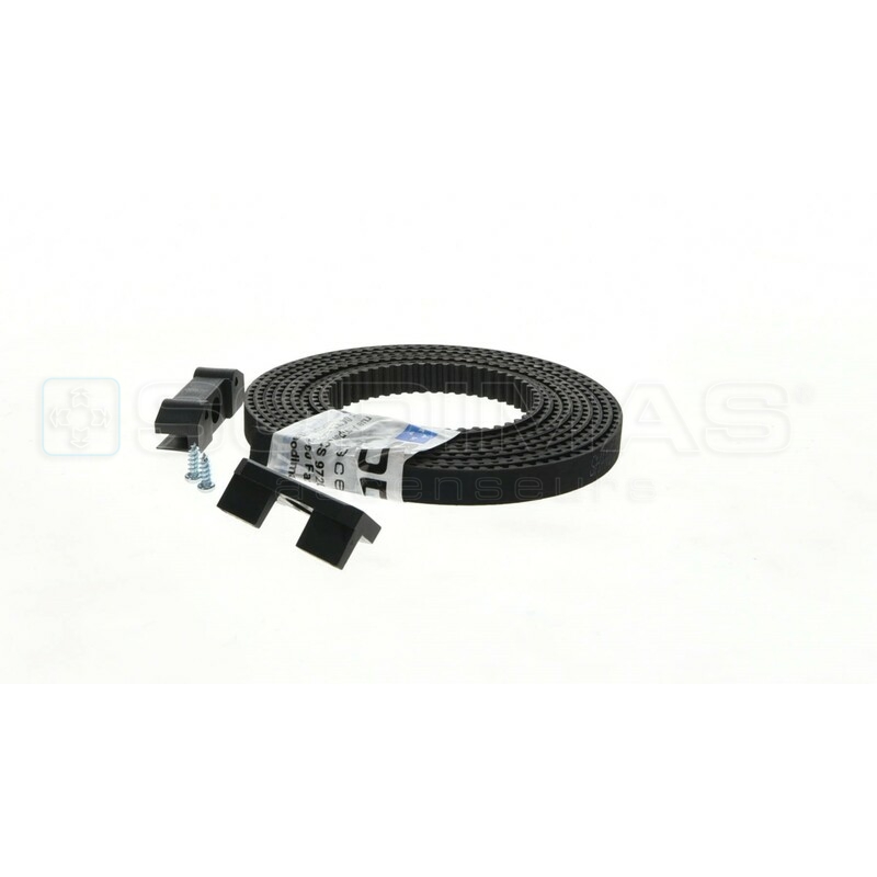 Courroie avec attache portes cabines ouverture latérale - 2 Vtx - PL 1200 - lg 2890 - SD20