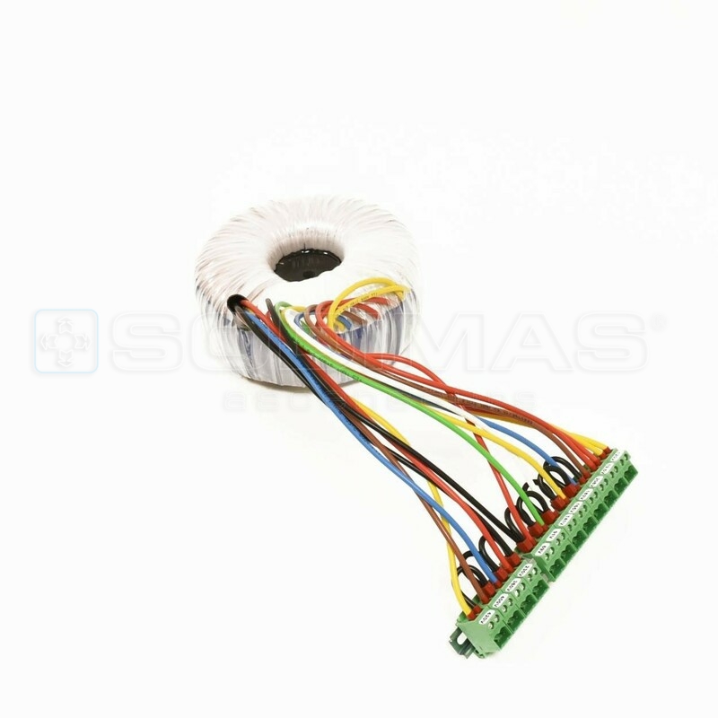 Transformateur multi-tension 600 VA : 230 V/380 V/400 V/420 V - S1 : 120 V - S2 : 19,5 V - S3 : 69 V/91 V/141 V/165 V/183 V/208 V