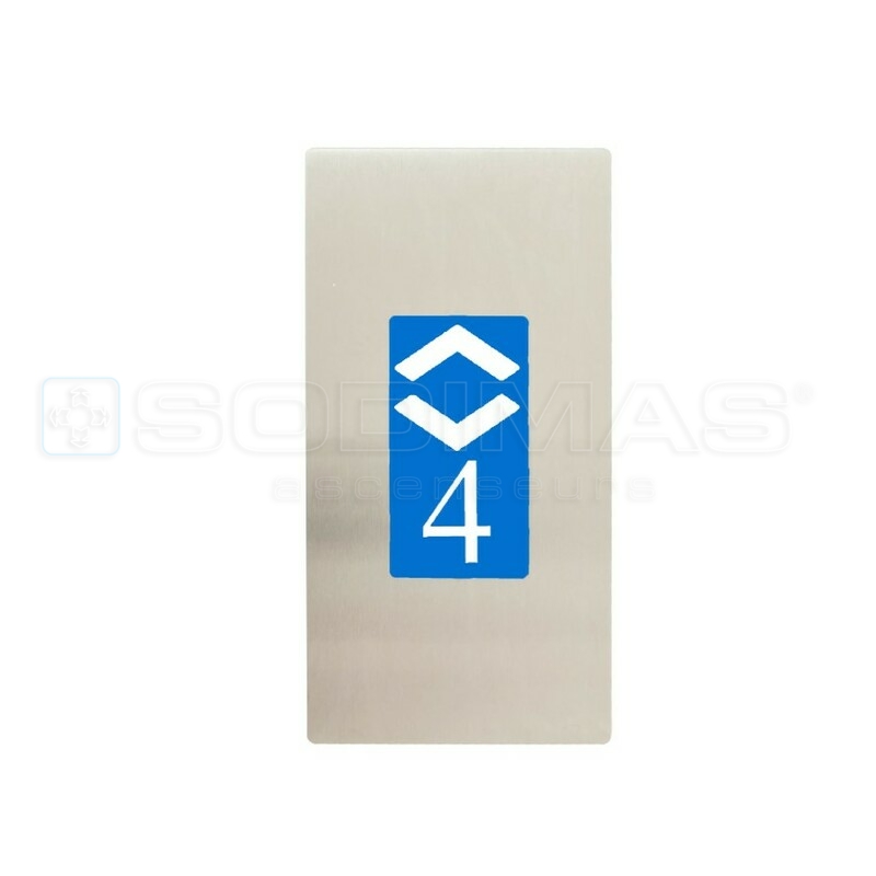 PLASTRON 100x195 VERTICAL A GOUJONS POUR AFFICHEUR 4 POUCES CAN BLEU ATV