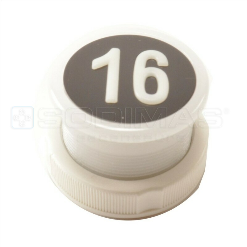 Bouton Cyntra V2 noir brossé 16