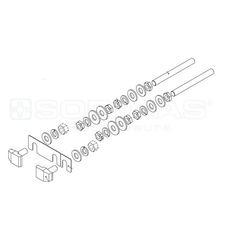 Sachet de visserie T4 attaches de guide plat pylône