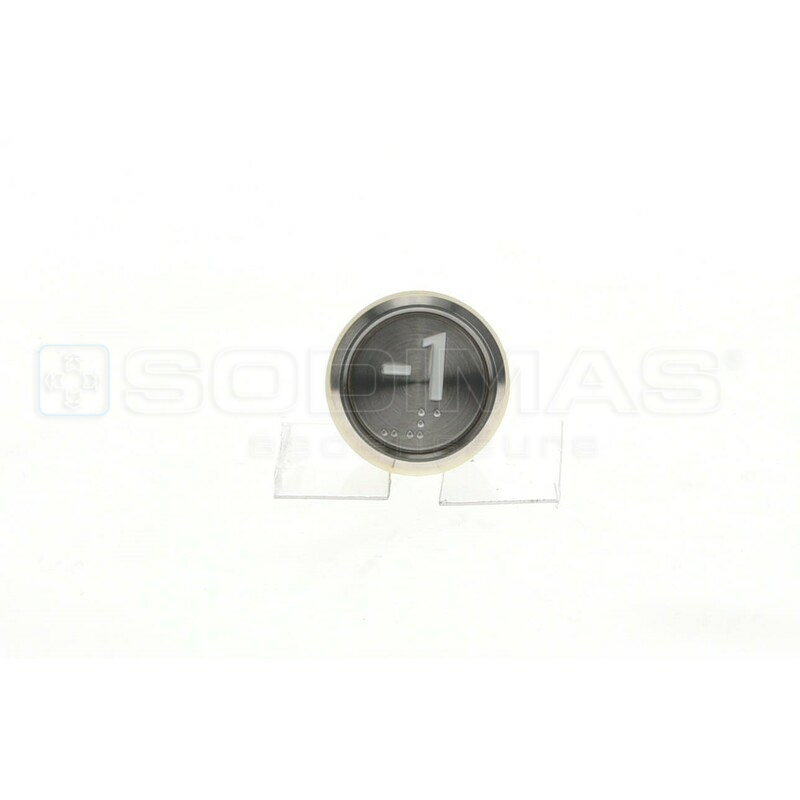 Bouton Cyntra -1 IP54 lumineux bleu 1 contact 1 connecteur