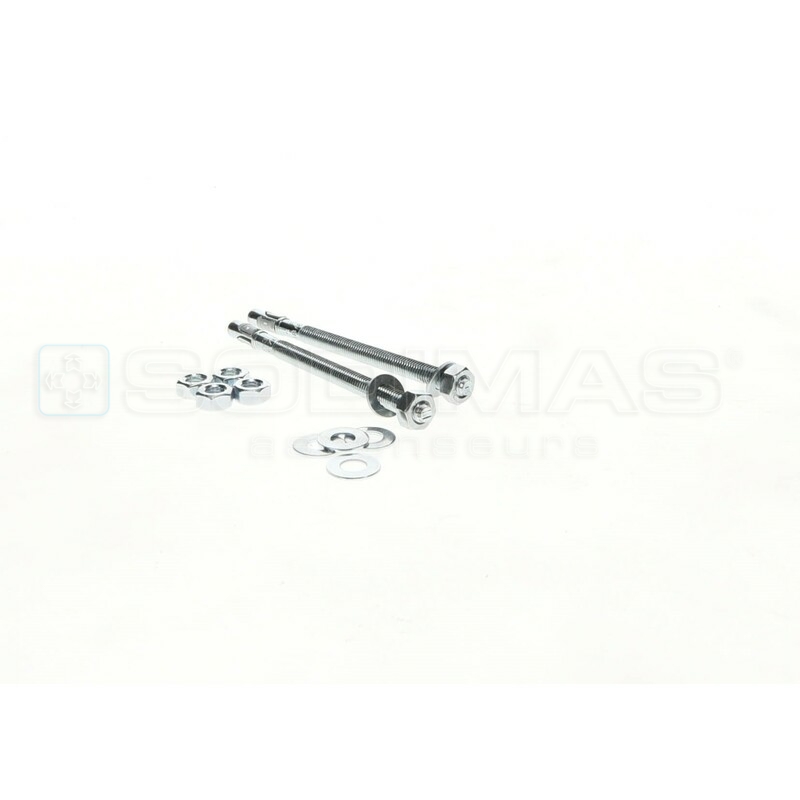 Ensemble 2 spits M8x130 pour fixation du support came au mur