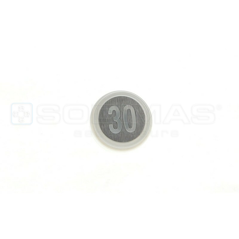 Bouton Cyntra inox brossé 30