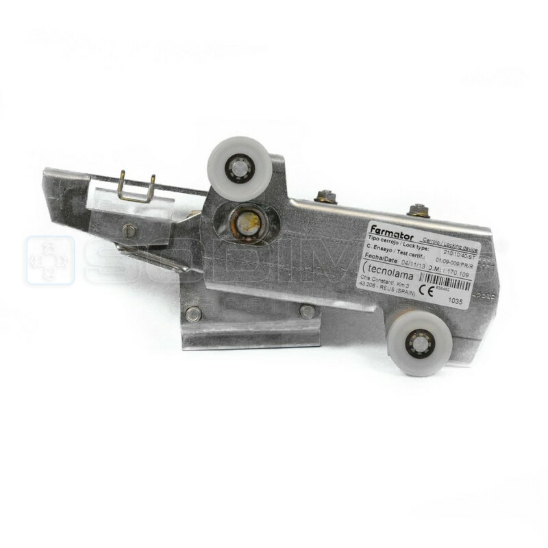 Serrure compact 160/10/40 porte effacement gauche kit levier + platine + support levier porte effacement gauche