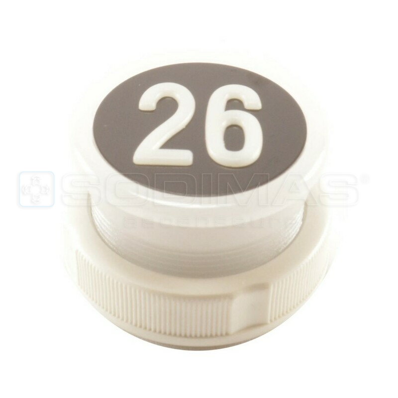Bouton Cyntra V2 noir brossé 26