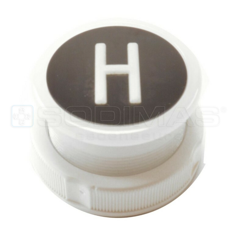 Bouton Cyntra V2 noir brossé H