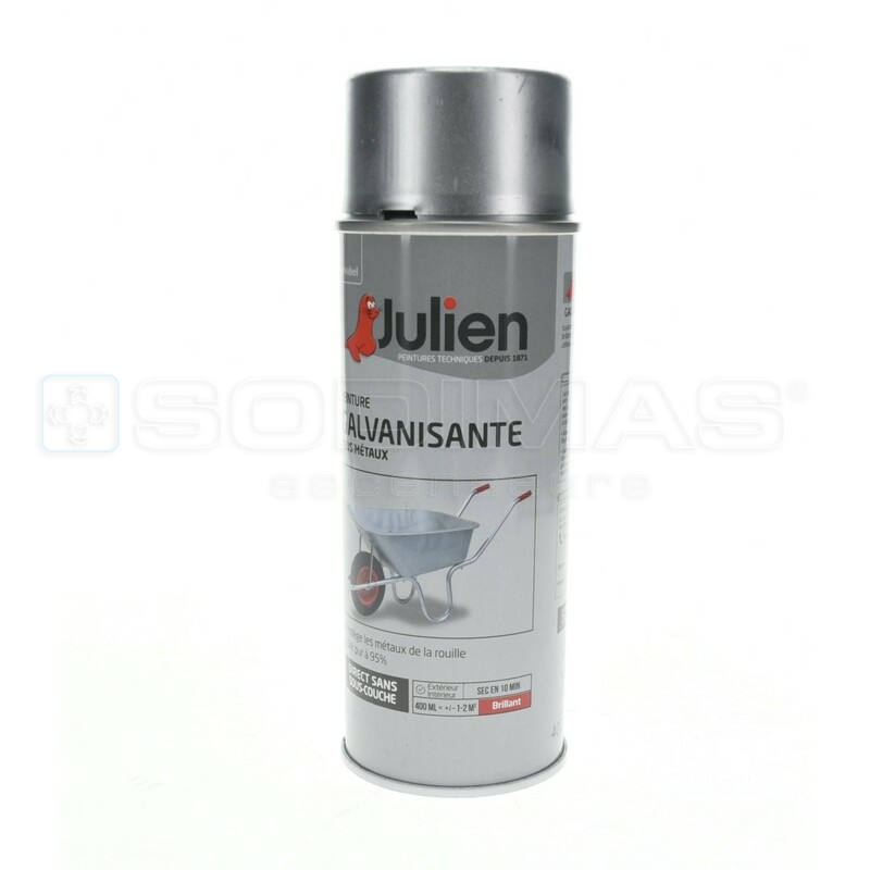 Bombe peinture 400 ml Galvanisante Brillant