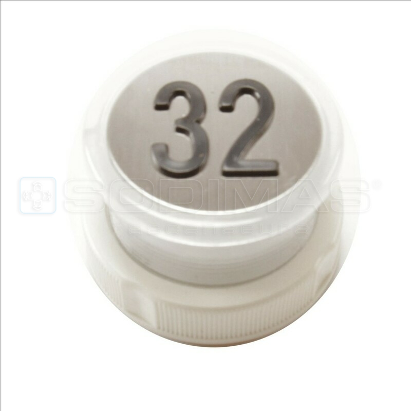 Bouton Cyntra V2 inox brossé 32