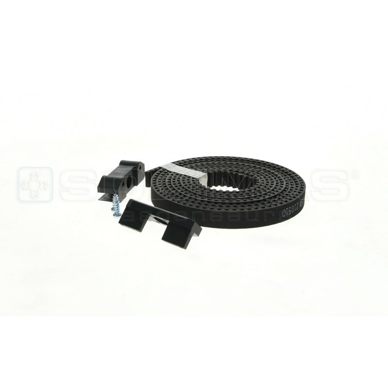 Courroie avec attache portes cabines ouverture centrale - 2 Vtx - PL 1200 - Lg1900 -SD20