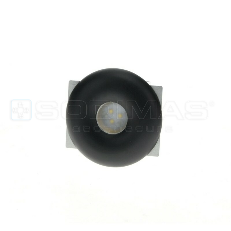 Kit complet antivandal 1 spot led 5700 K - SODIMAS - couleur noir