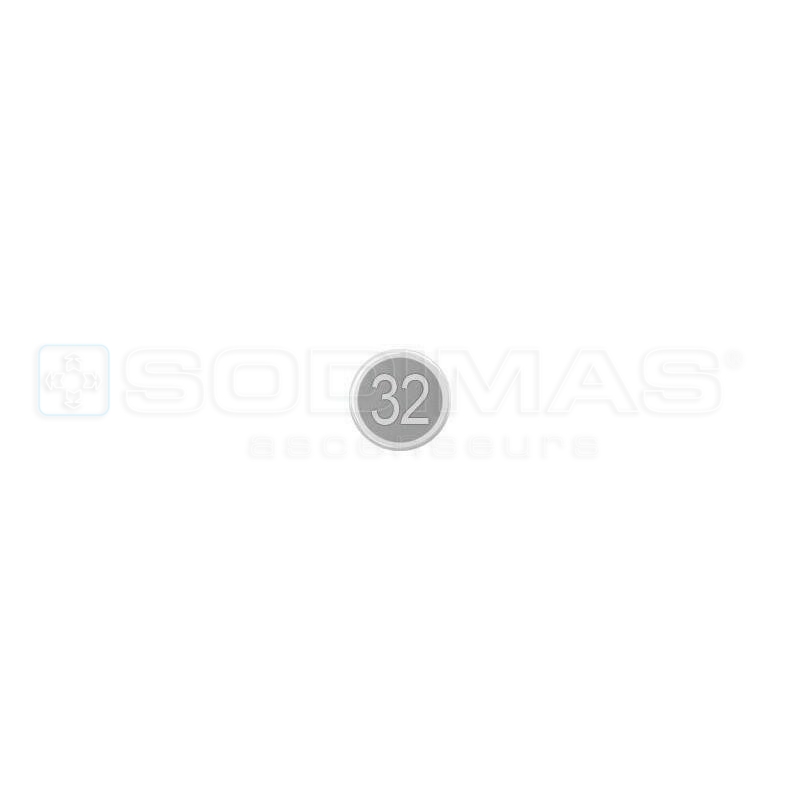 Bouton Cyntra inox brossé 32