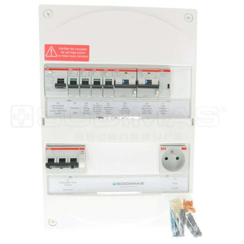Tableau DTU 25 A - 10 kA ABB QItouch (avec protection UPS)