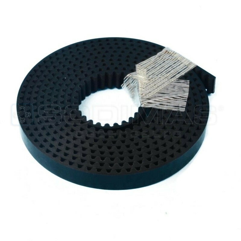 Courroie crantée long. 2500 mm PL 900 - Porte FERMATOR compact et 40/10 cran parallèle