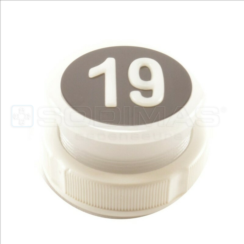 Bouton Cyntra V2 noir brossé 19