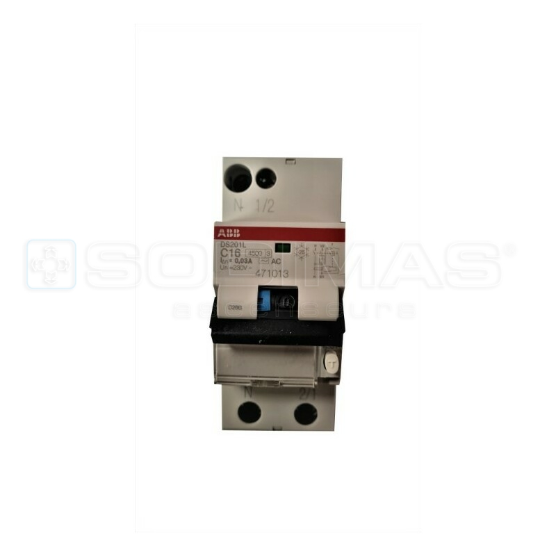 Disjoncteur différentiel type AC 1P+N 16A 30mA