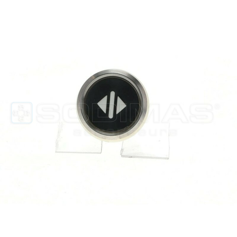 Bouton IP65 V2 noir brossé réouverture