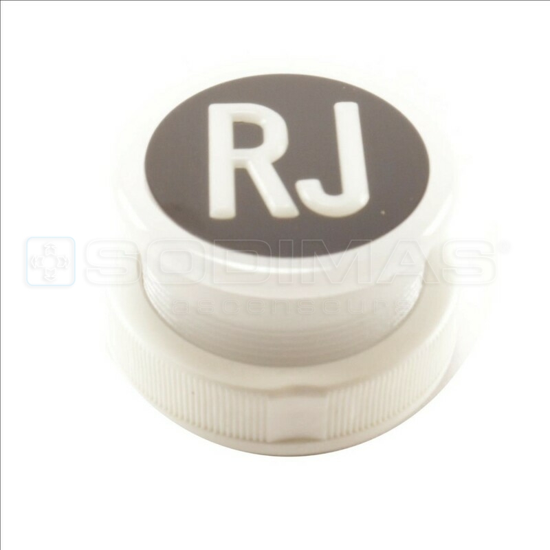 Bouton Cyntra V2 noir brossé RJ