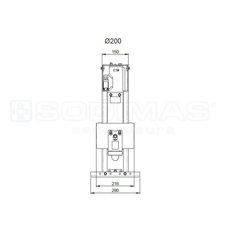 Tendeur à compression EN 81-20 - Ø 200 mm - 120 DAN double sens