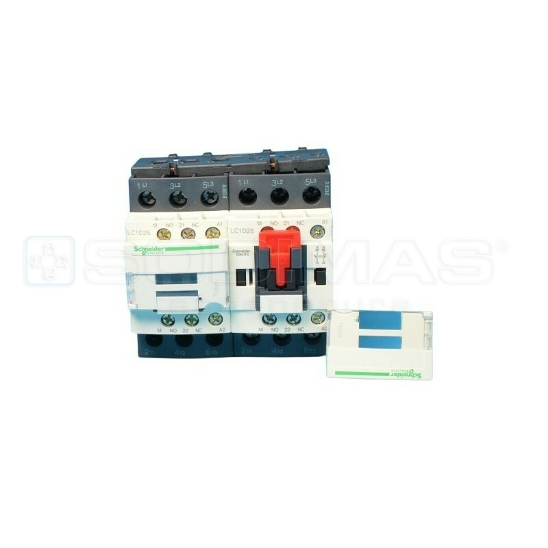 Contacteur inverseur 25 A - 1O+1F - 110 VCA - LC2D25FE7