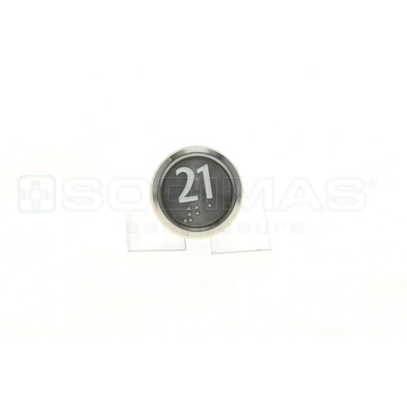 Bouton Cyntra 21 IP54 lumineux bleu 1 contact 1 connecteur