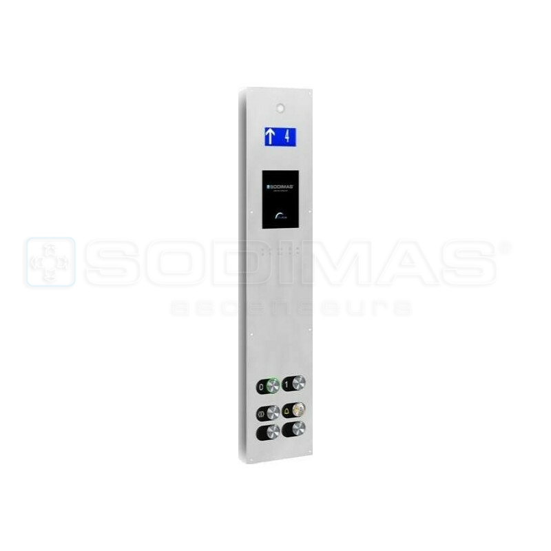 Boîtes à boutons cabine universelles stock - Plastron 180X900mm EVOLYA DÉMON anti-vandale - 2Niveaux