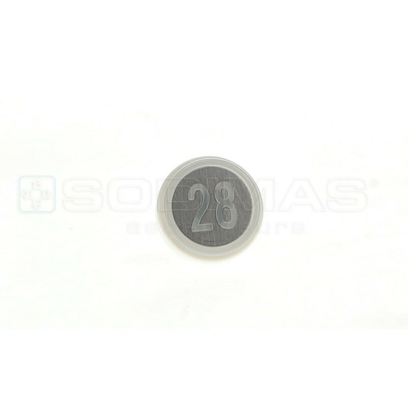 Bouton Cyntra inox brossé 28