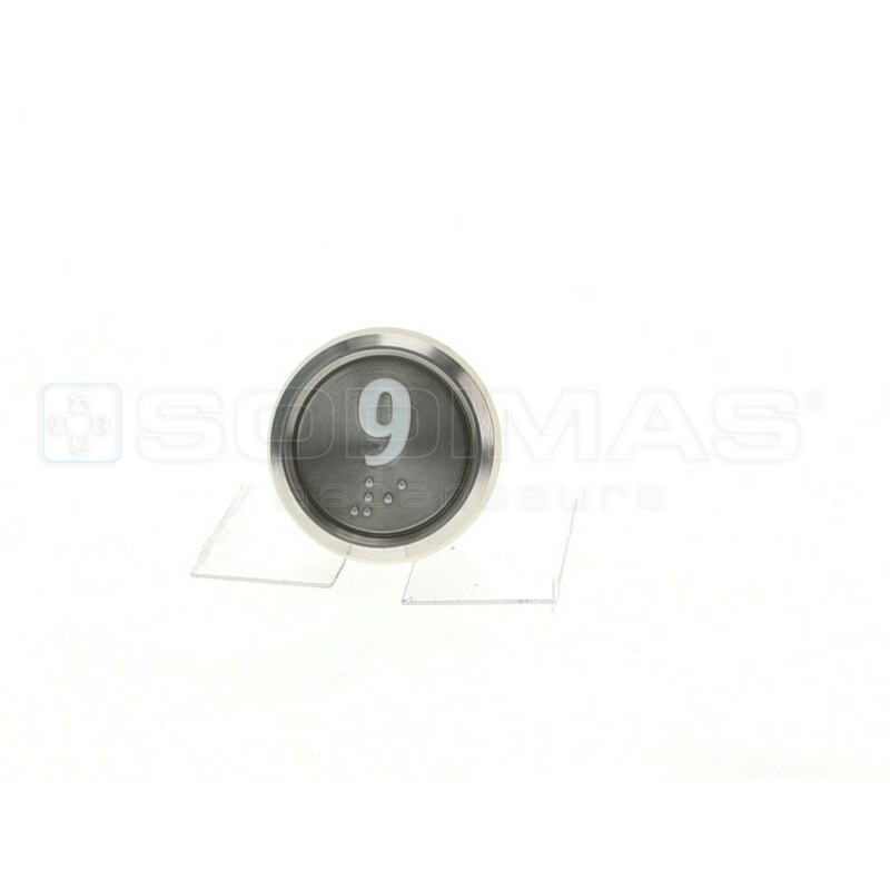 Bouton Cyntra 9 IP54 lumineux bleu 1 contact 1 connecteur