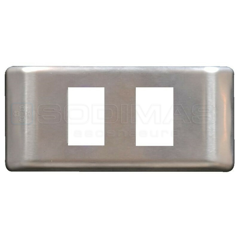 Boitier applique seul pour afficheur 2P standards ou ATV. dimensions 185x85x25. Montage horizontal, finition inox brossé