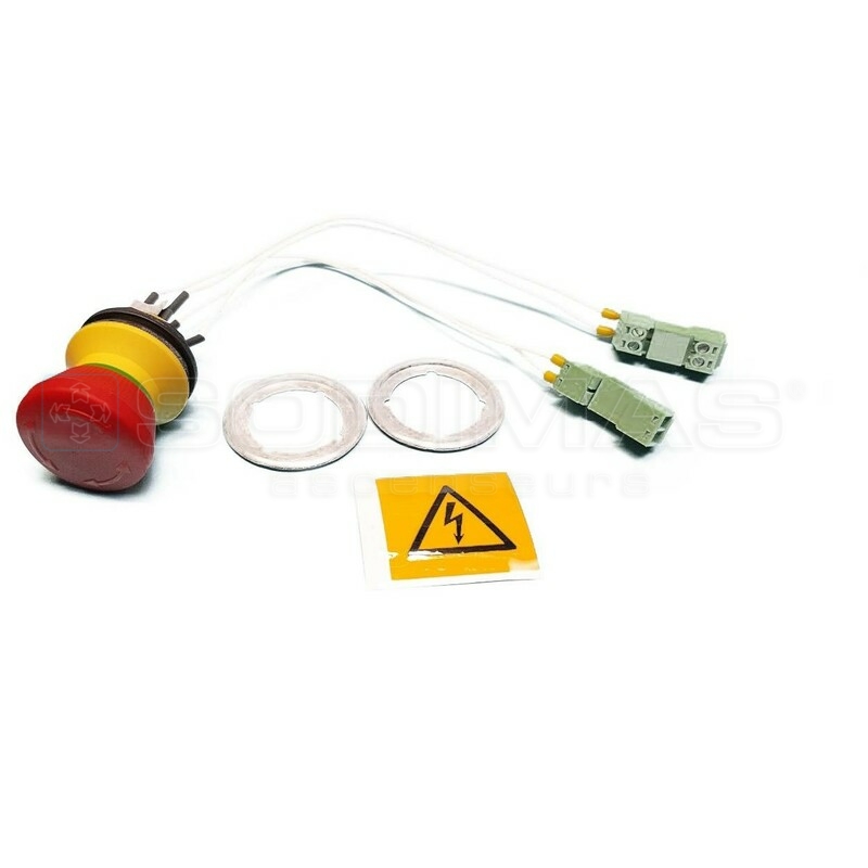 Bouton stop cabine + collerettes