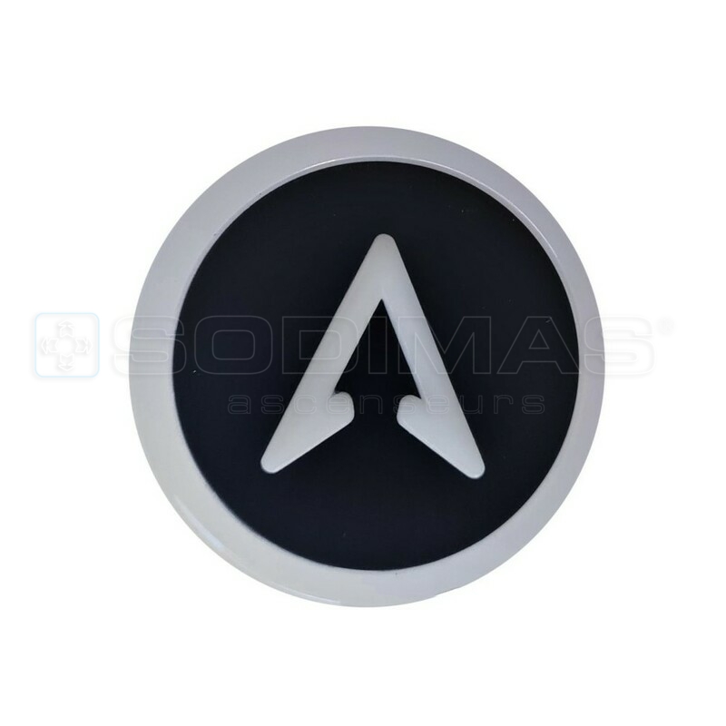 Bouton Cyntra V2 noir brossé monté