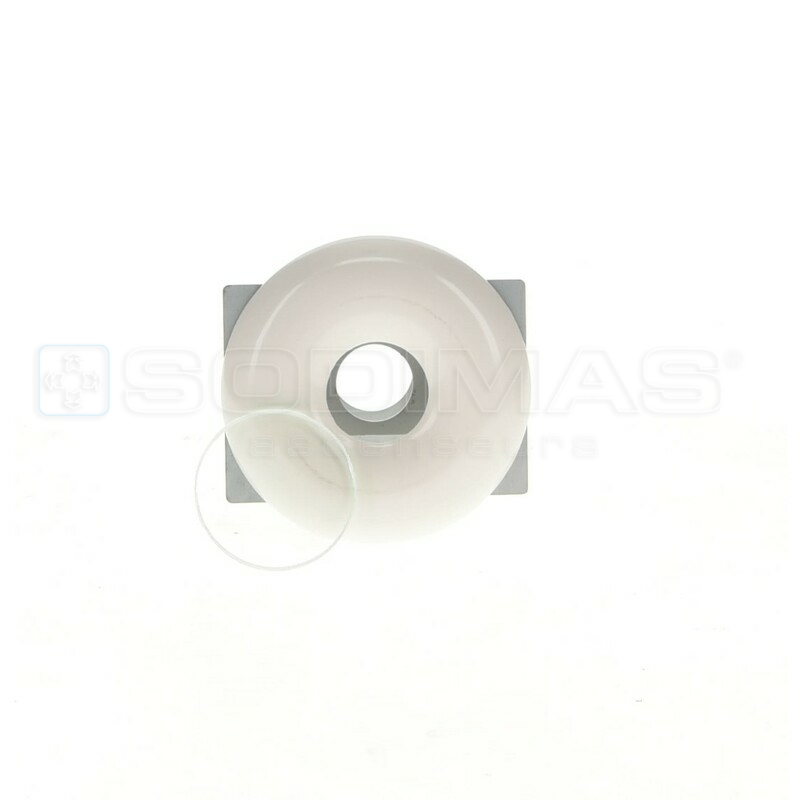 Support spot anti-vandale sans ampoule - couleur blanche
