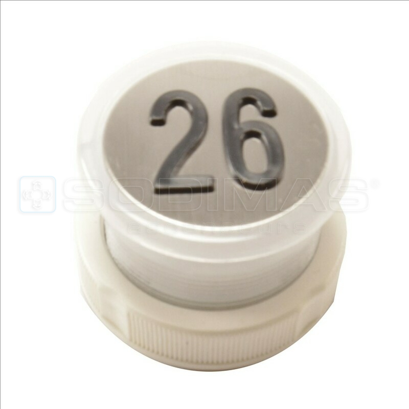 Bouton Cyntra V2 inox brossé 26