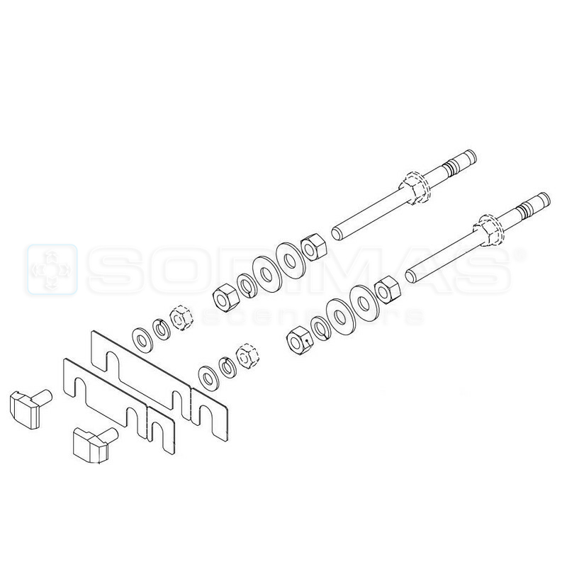 Sachet de visserie T2 attaches de guide plat