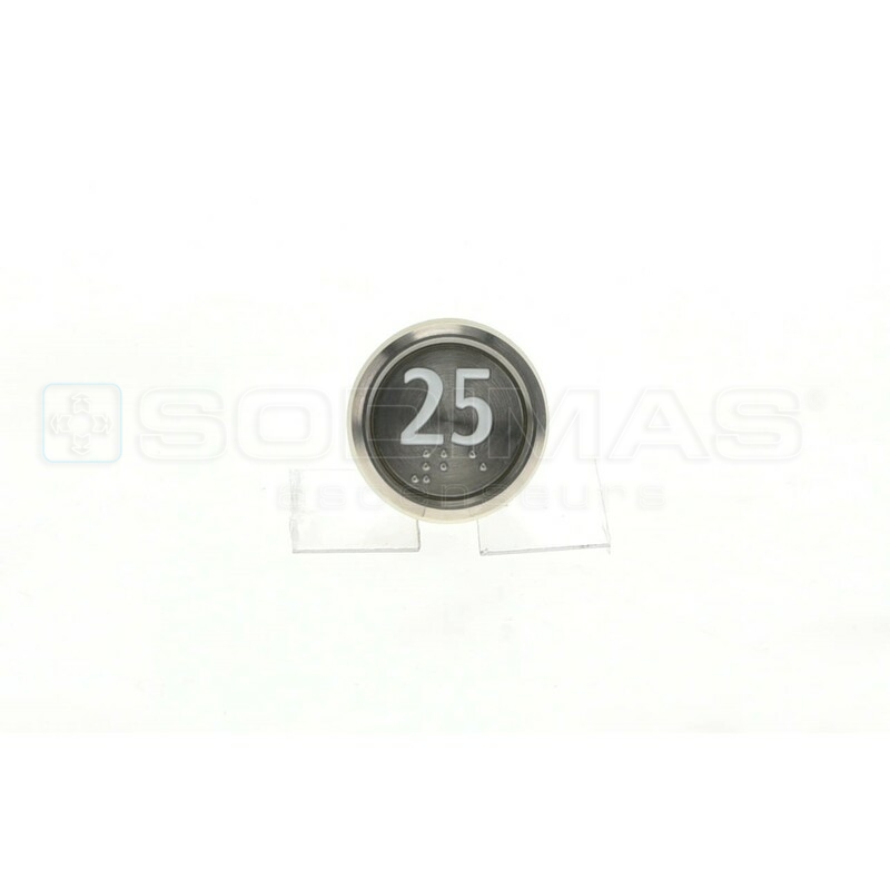 Bouton Cyntra 25 IP54 lumineux bleu 1 contact 1 connecteur