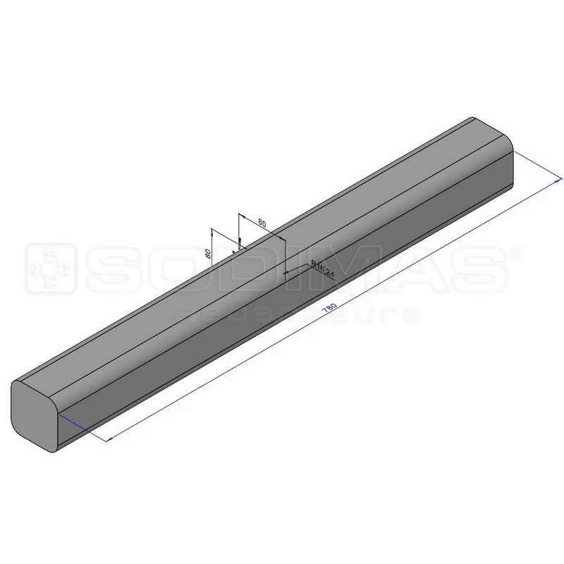 Gueuse acier 780mm - 38,94 kg