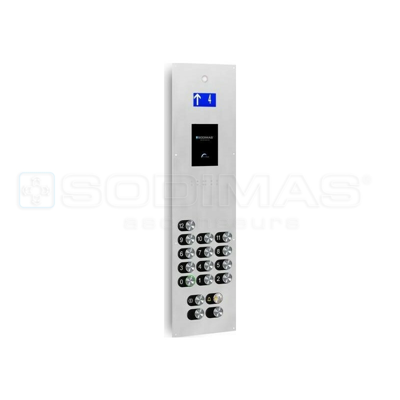 Plastron inox brossé 30/10 avec angles arrondis - montage à encastrer en façade avec visserie anti-vandale fournie (plastron Evolya/Démon)