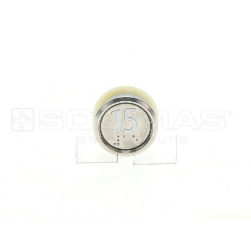Bouton Cyntra 15 IP54 lumineux bleu 1 contact 1 connecteur