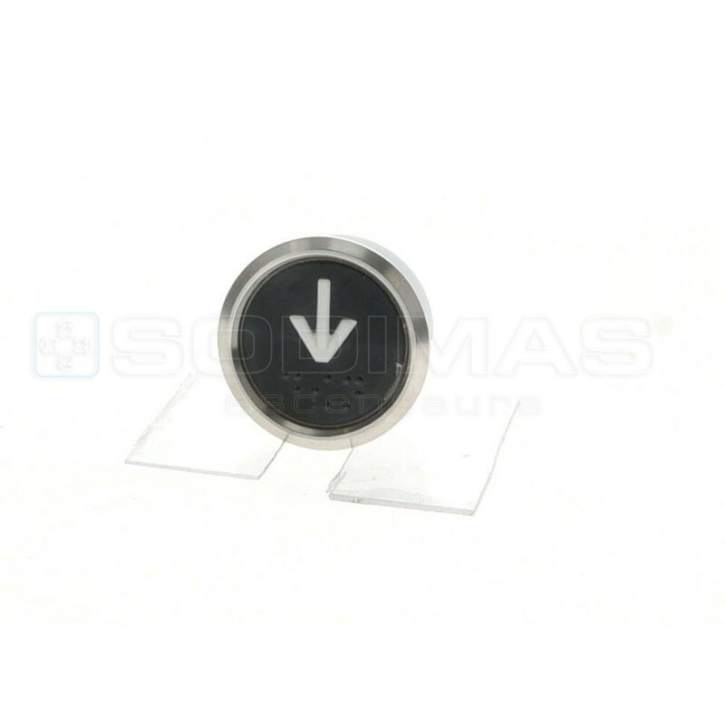 Bouton IP65 V2 noir brossé descente avec BIP