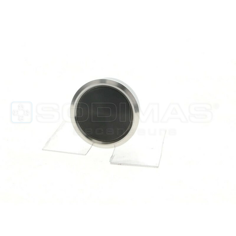 Bouton IP65 V2 noir brossé appel vierge
