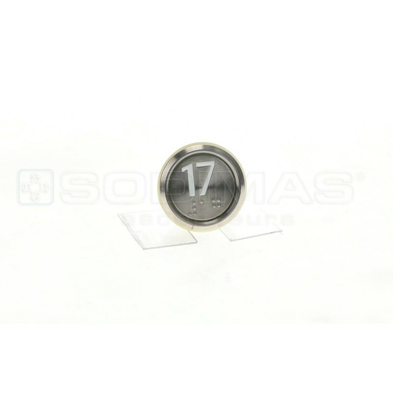 Bouton Cyntra 17 IP54 lumineux bleu 1 contact 1 connecteur